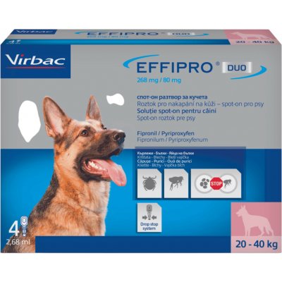 Effipro Duo Spot-on Dog L 20-40 kg 4 x 2,68 ml – HobbyKompas.cz