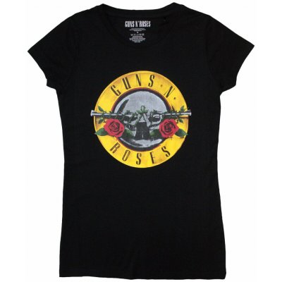 Guns N Roses tričko Classic Bullet Logo Skinny dámské – Zboží Dáma