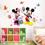 Živá Zeď samolepka Minnie a Mickey Mouse 80 x 70 cm – Zboží Dáma