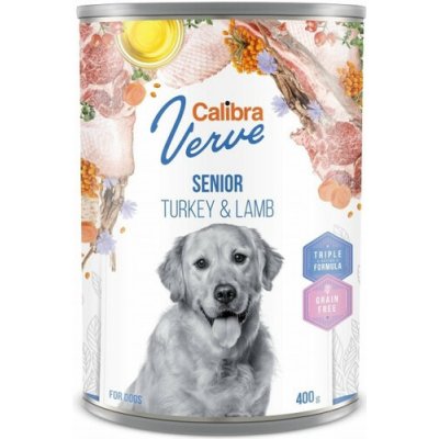Calibra Dog Verve konz.GF Senior Turkey&Lamb 400g Výhodné balení 6 kusů