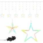 ISO 11316 Světelný závěs hvězdy 138 LED multicolor – Hledejceny.cz