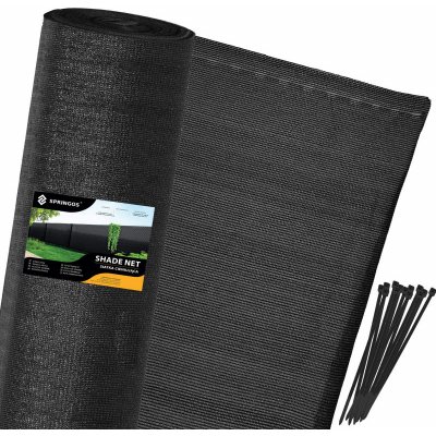Stínící tkanina 150cm x 10m, 90% zastínění, černá SPRINGOS SN0040 – Zboží Mobilmania