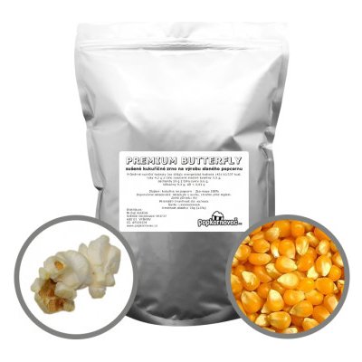 Popkornovač.cz Kukuřice na popcorn Premium butterfly 3000 g – Zboží Dáma