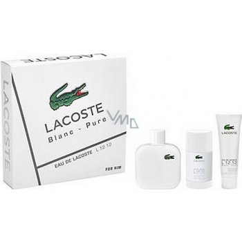 Lacoste Eau De Lacoste L.12.12 Blanc EDT 100 ml + deostick 75 ml + sprchový gel 50 ml dárková sada
