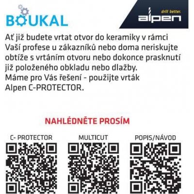 Alpen 00303103100 Akční set vrtáků (3 ks + 5 ks) C PROTECTOR + zdarma Profi MultiCut – Sleviste.cz
