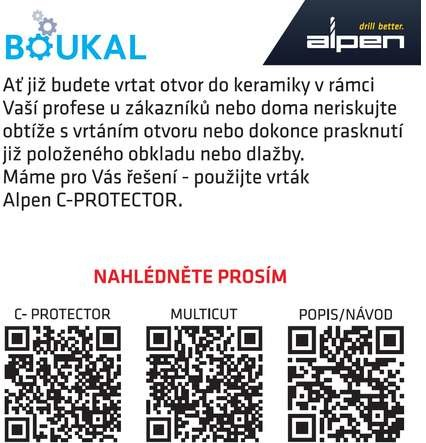 Alpen 00303103100 Akční set vrtáků (3 ks + 5 ks) C PROTECTOR + zdarma Profi MultiCut