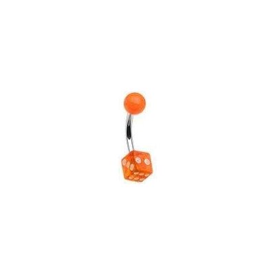 Šperky4U piercing do pupíku hrací kostka BA01024-O – Zboží Mobilmania