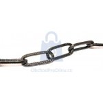Řetěz ozdobný tepaný, povrchově upravený 2 x 16 mm černý pozink 30 m – Zboží Mobilmania