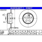 Brzdový kotouč ATE 24.0310-0217 (AT 510217) - Power Disc -...