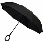 Obrácený holový deštník s dvojitým potahem v černé barvě černá – Hledejceny.cz