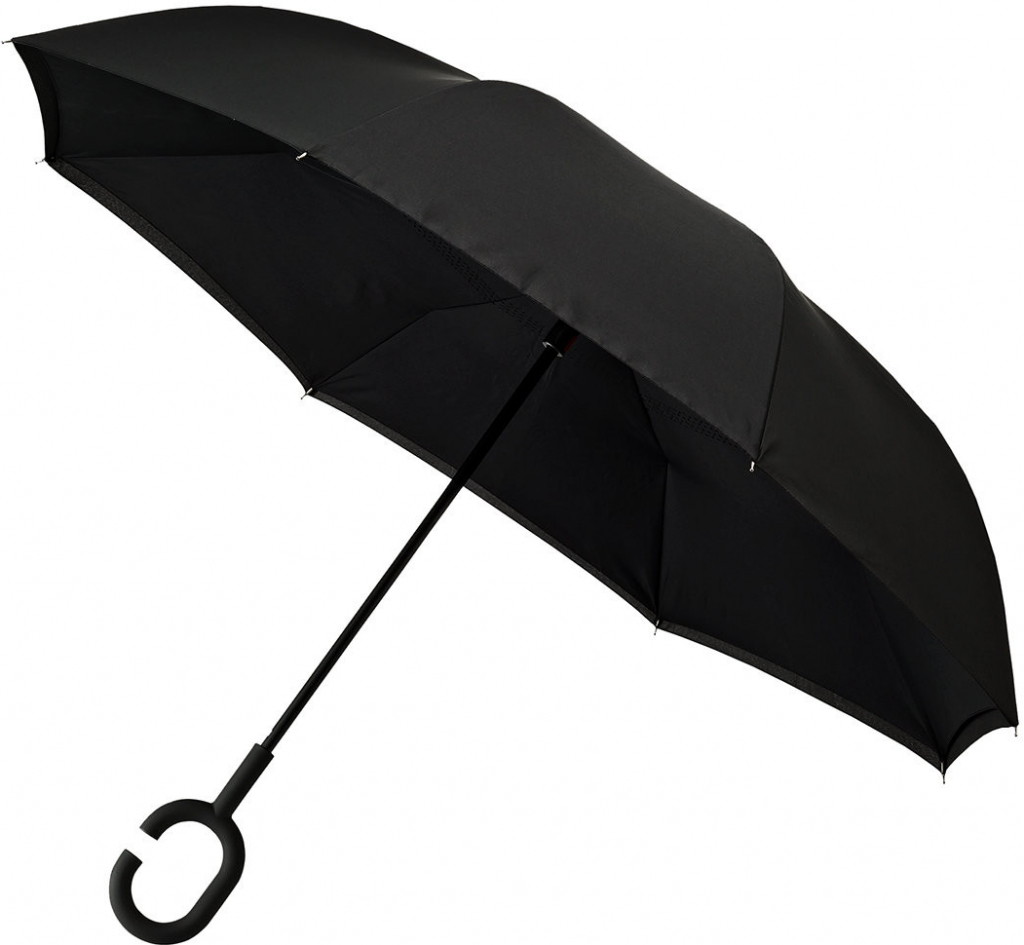 Obrácený holový deštník s dvojitým potahem v černé barvě černá od 417 Kč -  Heureka.cz