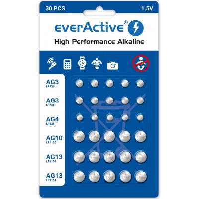 EverActive G3LR41 10ks, G4LR626 5ks, G10LR1130 5ks, G13LR1154 10ks AGMIX30BL – Zboží Živě