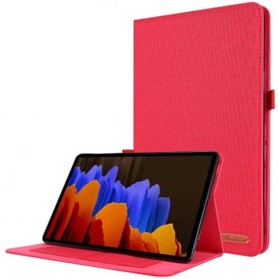 Protemio FABRIC Zaklápací obal pre Samsung Galaxy Tab S8+ / S7+ / S7 FE 55261 červený – Zbozi.Blesk.cz