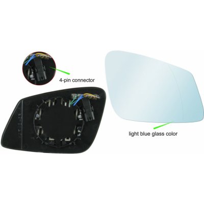 Sklo pravého zpětného zrcátka BMW X1 (E84) |9/2009-08/2015| vyhřívané | 5901532819090 – Sleviste.cz