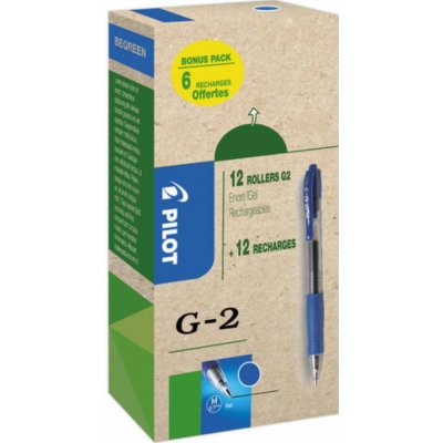 Pilot G-2 07 Greenpack sada 12 rollerů a 12 náplní – Zboží Dáma