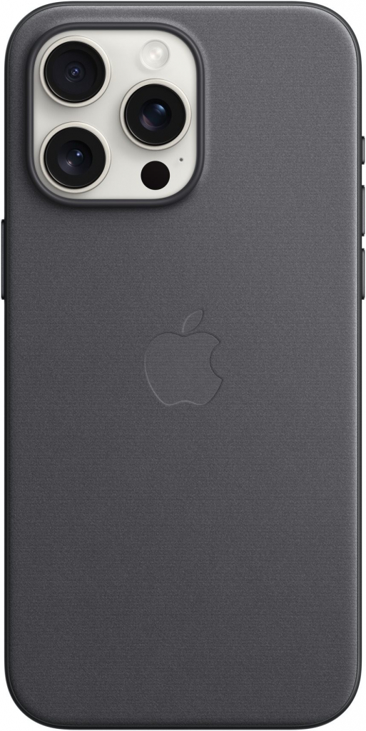 Apple z tkaniny FineWoven s MagSafe na iPhone 15 Pro Max, černé MT4V3ZM/A