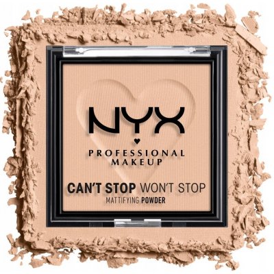 NYX Professional Makeup Can't Stop Won't Stop Mattifying Powder matující pudr 03 Light Medium 6 g – Zboží Dáma