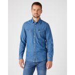 Wrangler Western pánská džínová košile dlouhý rukáv W5F25K14V (112130117) mid stone – Hledejceny.cz