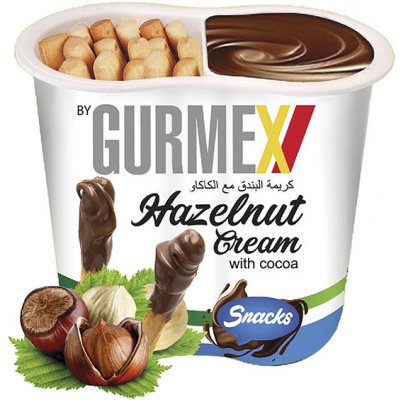Gurmex Snacks Křupané tyčinky s lískooříškovým krémem 55 g