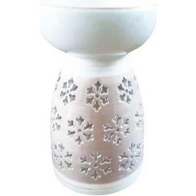 Anděl Přerov keramická s vločkami 16 cm béžová – Zboží Dáma