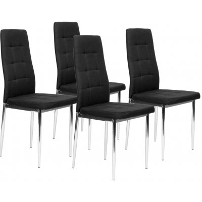 3kraft Nogo černá / chrom 4 ks – Sleviste.cz