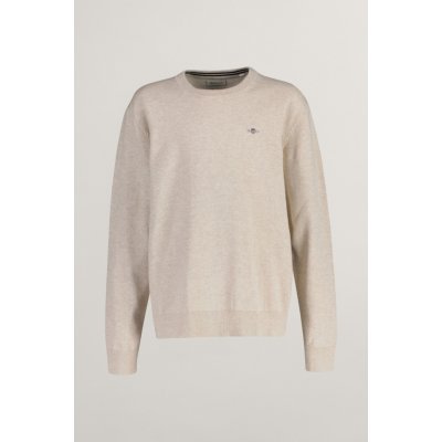 Gant Shield Classic Cotton C-neck Light Beige Melange – Hledejceny.cz