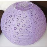 Kulatý lampion 30cm fialový děrovaný – Zboží Dáma