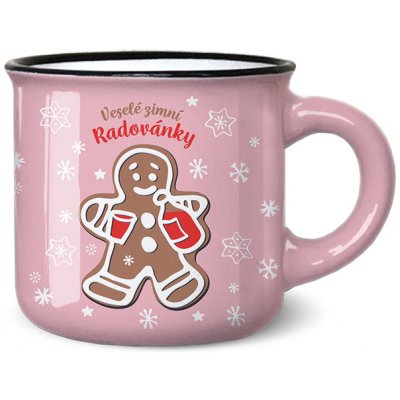 Nekupto Vánoční mini hrneček na kávu Veselé zimní radovánky perníček 100 ml – Zboží Dáma