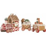 Clayre & Eef Vánoční perníkový vláček se Santou Gingerbread Train - 33*10*15 cm - Clayre & Eef – Hledejceny.cz
