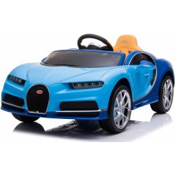 Specifikace Beneo elektrické autíčko Bugatti Chiron 12V 24 GHz dálkové  ovládání otvíravé dveře Eva kola kožená sedadlo 2x motor orginal licence  modrá - Heureka.cz