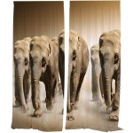 IMPAR Závěsy Stádo slonů (Rozměr : 140x250, Materiál: Interlock) – Hledejceny.cz