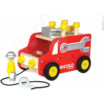 Janod 06490 Redmaster Bricolo Truck a 22 doplňků