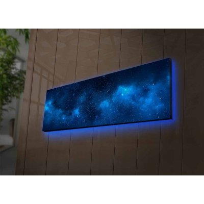 ASIR Nástěnný obraz na plátně GALAXIE s led podsvícením 30 cm