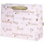 Svatební papírová taška velká 35x28x14cm Wedding day – Zbozi.Blesk.cz