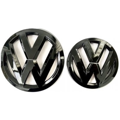 VW Passat B7 2012-2016 přední a zadní znak, logo (13,8cm a 11cm) - černá lesklá | Zboží Auto