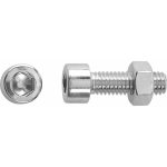 Závitový šroub s válcovou hlavou SW5 bíle pozinkovaný M6 x 20 mm, 14 ks +matice – Hledejceny.cz