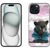 Pouzdro a kryt na mobilní telefon Apple mmCase iPhone 15 - černý panter ve svetru