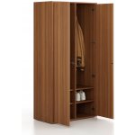 Frame, Šatní skříň 2 oddíly, 872 x 450 x 1735 mm, zámek PUSH-lock, ořech – Zboží Dáma