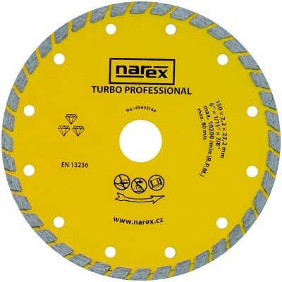 DIA 150 TP Diamantový kotouč pro stavební materiály TURBO PROFESSIONAL Narex - 65405144 – Zbozi.Blesk.cz