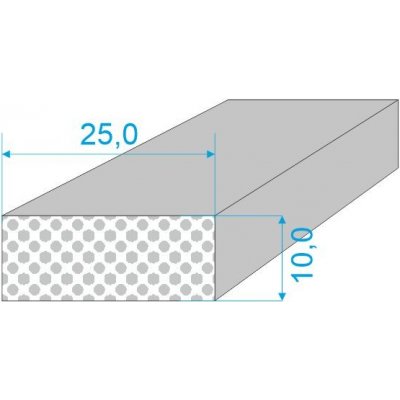 025/005-Q0015-259 PROFIL SILIKONOVÝ EXPANDOVANÝ - Bílý obdelníkový profil 15°shore – Hledejceny.cz