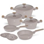 BERLINGERHAUS Sada nádobí s titanovým povrchem 10 ks Taupe Nordic Collection BH-8343 – Zboží Mobilmania