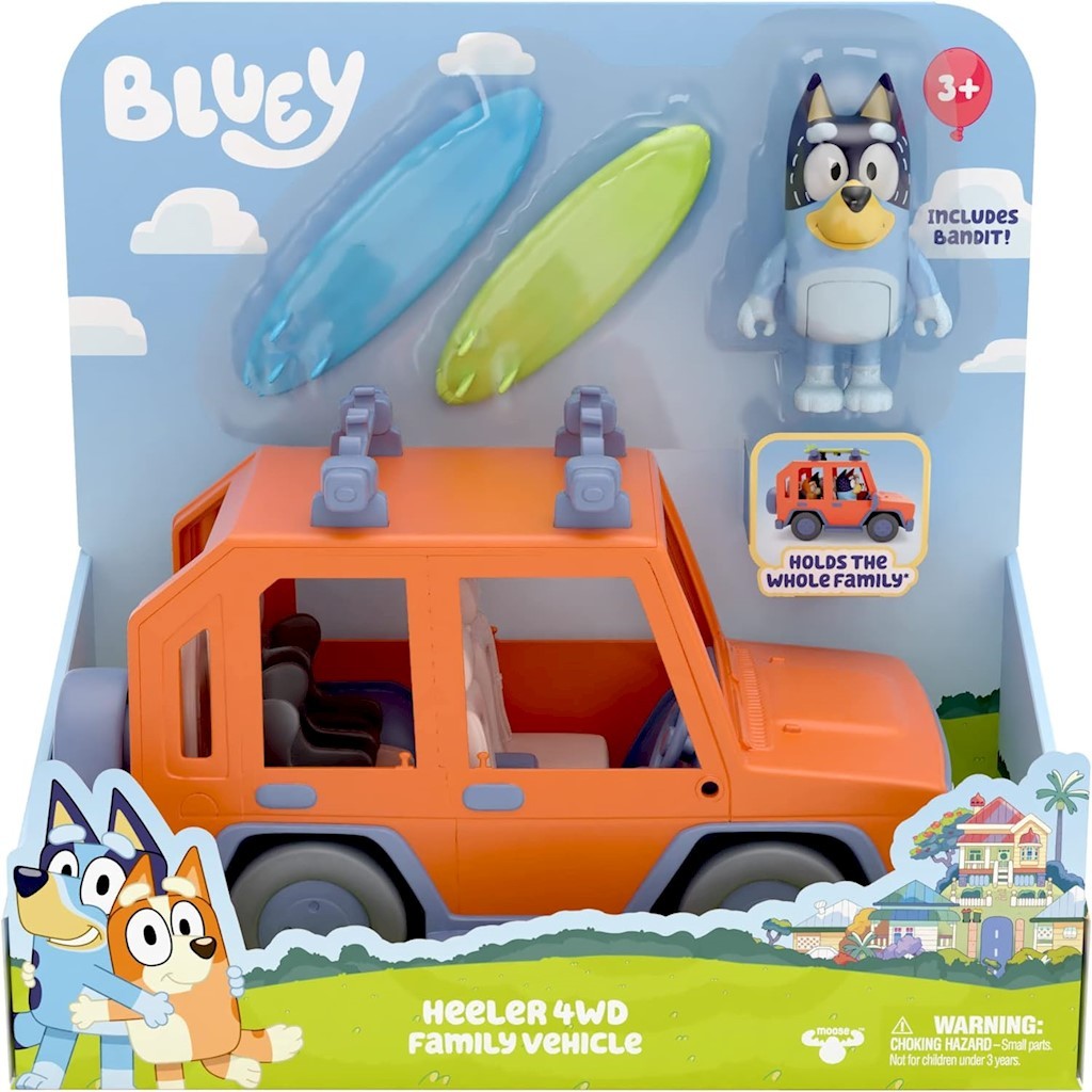 TM Toys Bluey Rodinné auto s figurkou tatínka + příslušenství..