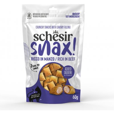 Schesir Cat Snax! Polštářky plněné hovězím masem 60 g – Zboží Mobilmania