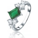 JVD Dámský stříbrný prsten se zirkony a zeleným smara gdem SVLR1070XH2BZ – Hledejceny.cz