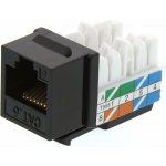 XtendLan Keystone jack RJ45, narážecí, CAT 6, UTP, černý KESWW6NNIZX – Sleviste.cz