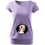 Těhotenské tričko Haloo mamí slyšíš mě? Fialová – Zboží Mobilmania