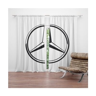 Sablio Závěs Logo 1 Bílá: 2ks 140x250cm – Hledejceny.cz