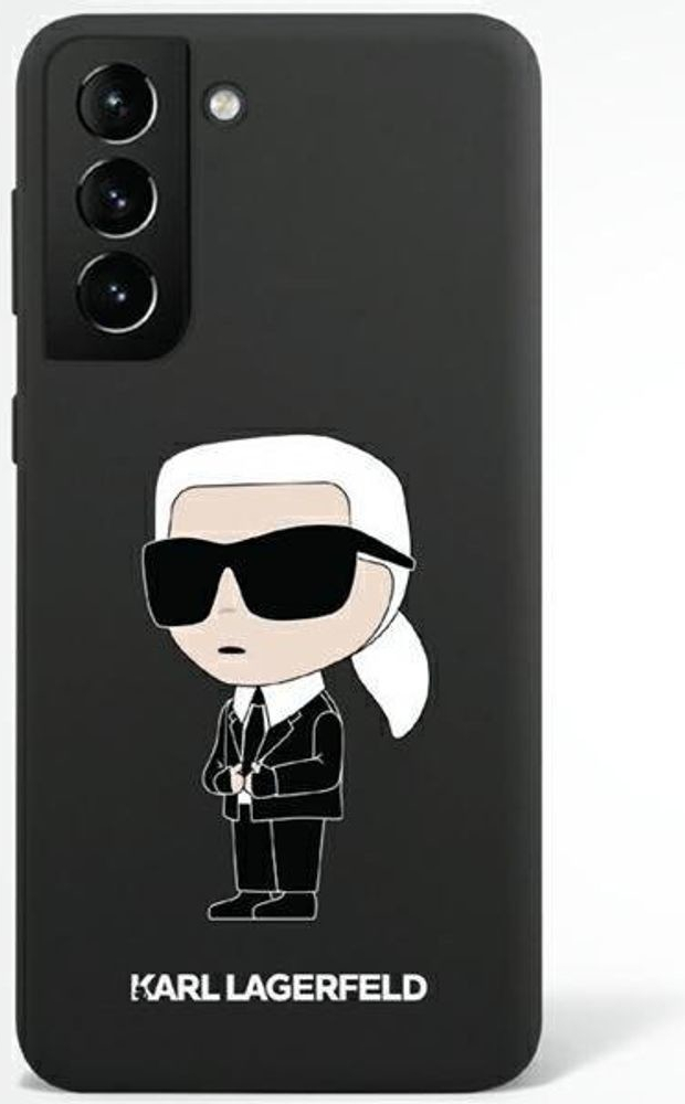 Pouzdro Karl Lagerfeld Liquid Silicone Ikonik NFT Samsung Galaxy S23 Plus, černé