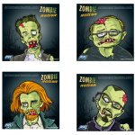 Terč vzduchovka ASG Zombie 14 x 14 cm 100 ks – Zboží Dáma