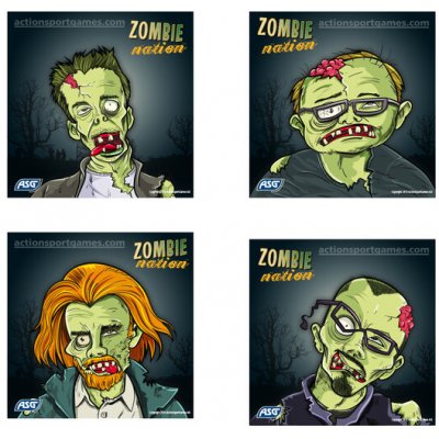 Terč vzduchovka ASG Zombie 14 x 14 cm 100 ks – Zboží Dáma